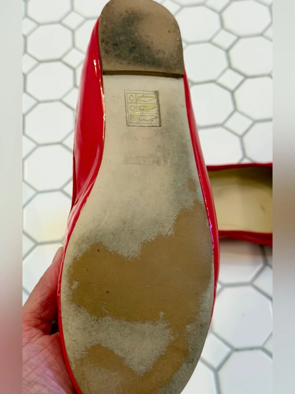 J. Crew Bright Red Patent Ballet Flats with Bow